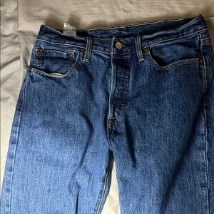 Classic Blue Denim Jeans Bootcut Button Fly